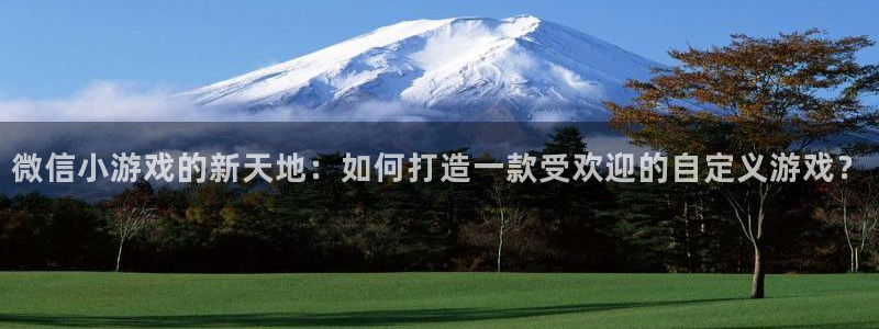 微信小游戏的新天地：如何打造一款受欢迎的自定义游戏？